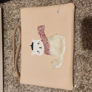 Makeup bag with a cat on it